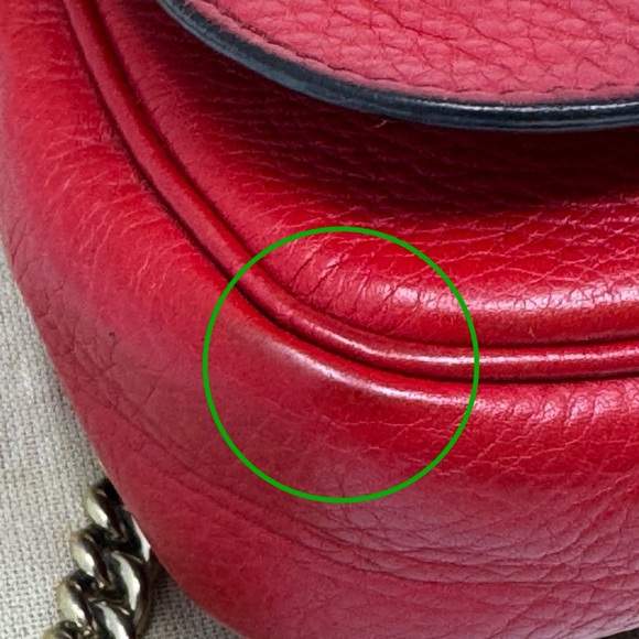 ๐ฏ Authentic Gucci Red Soho Small Crossbody Bag with Iconic GG Logo - Picture 10 of 10